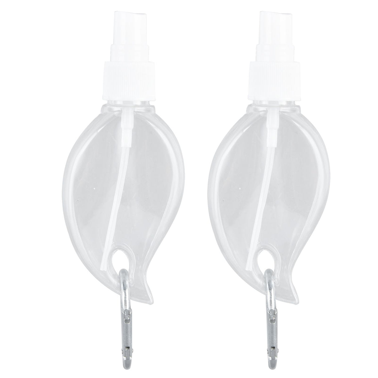 2 Pcs 50ml Travel Keychain Bottles Portable Plastic Clear Leakproof Refillable Empty Squeeze Container for Hand SoapMaple Leaf