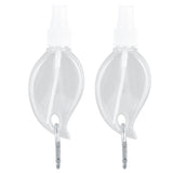 2 Pcs 50ml Travel Keychain Bottles Portable Plastic Clear Leakproof Refillable Empty Squeeze Container for Hand SoapMaple Leaf - Rear View