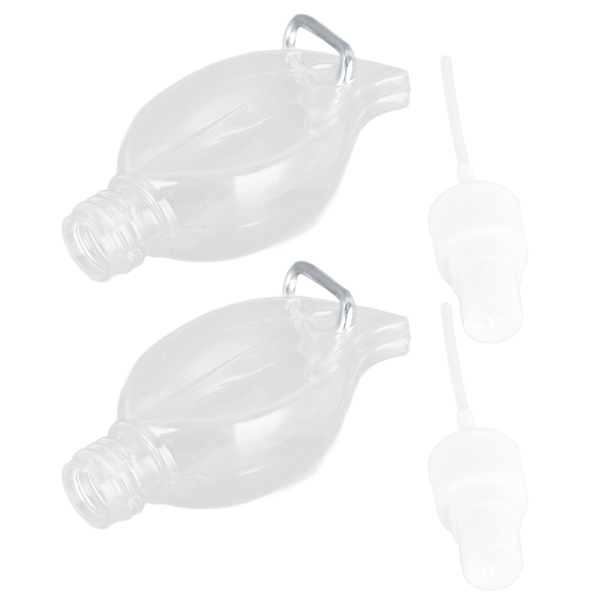 2 Pcs 50ml Travel Keychain Bottles Portable Plastic Clear Leakproof Refillable Empty Squeeze Container for Hand SoapMaple Leaf