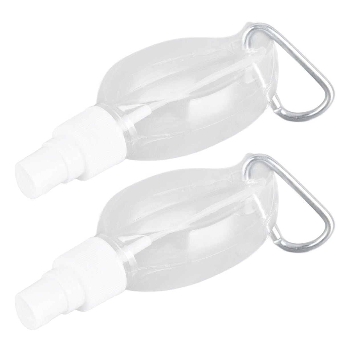 2 Pcs 50ml Travel Keychain Bottles Portable Plastic Clear Leakproof Refillable Empty Squeeze Container for Hand SoapMaple Leaf