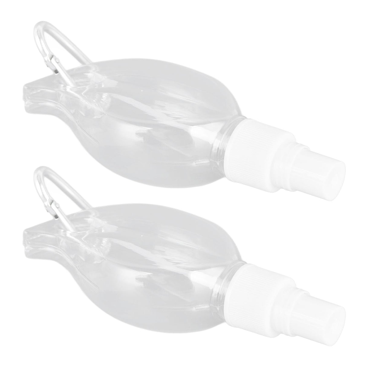 2 Pcs 50ml Travel Keychain Bottles Portable Plastic Clear Leakproof Refillable Empty Squeeze Container for Hand SoapMaple Leaf