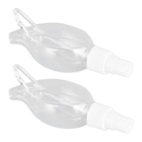2 Pcs 50ml Travel Keychain Bottles Portable Plastic Clear Leakproof Refillable Empty Squeeze Container for Hand SoapMaple Leaf - Extra Image