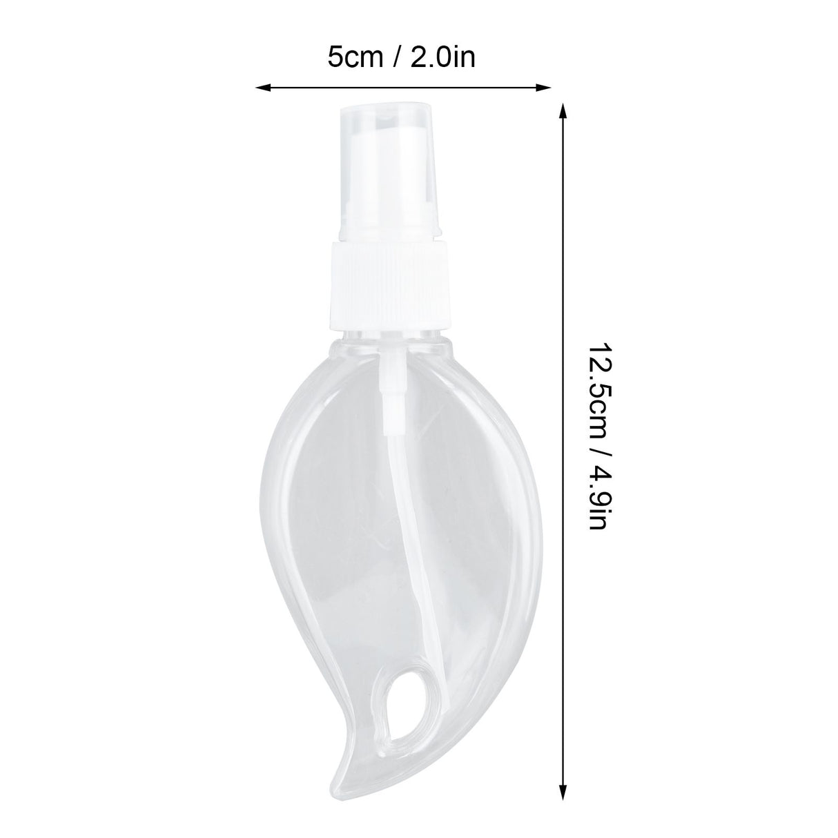 2 Pcs 50ml Travel Keychain Bottles Portable Plastic Clear Leakproof Refillable Empty Squeeze Container for Hand SoapMaple Leaf