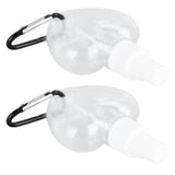 2 Pcs 50ml Travel Keychain Bottles Portable Plastic Clear Leakproof Refillable Empty Squeeze Container for Hand SoapHeart Shaped