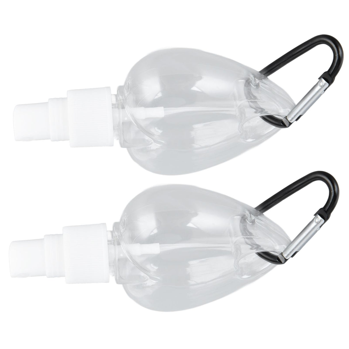 2 Pcs 50ml Travel Keychain Bottles Portable Plastic Clear Leakproof Refillable Empty Squeeze Container for Hand SoapHeart Shaped