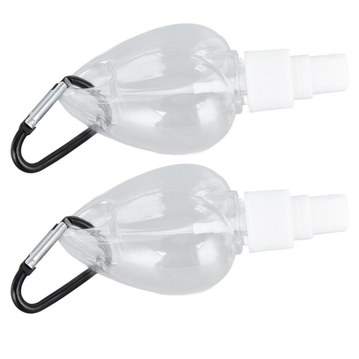 2 Pcs 50ml Travel Keychain Bottles Portable Plastic Clear Leakproof Refillable Empty Squeeze Container for Hand SoapHeart Shaped