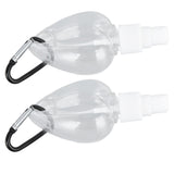 2 Pcs 50ml Travel Keychain Bottles Portable Plastic Clear Leakproof Refillable Empty Squeeze Container for Hand SoapHeart Shaped - Rear View