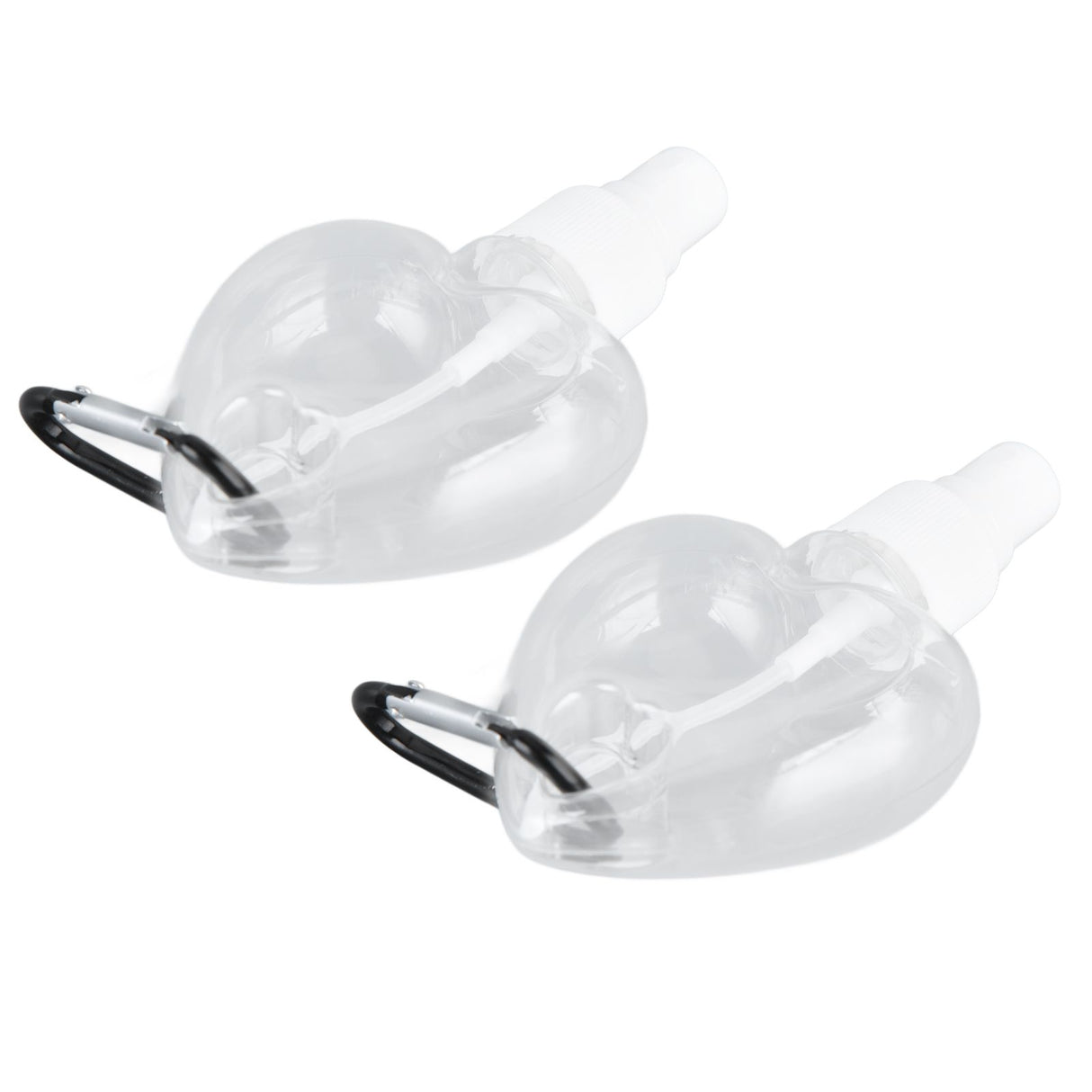2 Pcs 50ml Travel Keychain Bottles Portable Plastic Clear Leakproof Refillable Empty Squeeze Container for Hand SoapHeart Shaped
