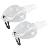 2 Pcs 50ml Travel Keychain Bottles Portable Plastic Clear Leakproof Refillable Empty Squeeze Container for Hand SoapHeart Shaped - Low Angle