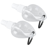 2 Pcs 50ml Travel Keychain Bottles Portable Plastic Clear Leakproof Refillable Empty Squeeze Container for Hand SoapHeart Shaped