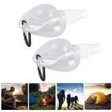 2 Pcs 50ml Travel Keychain Bottles Portable Plastic Clear Leakproof Refillable Empty Squeeze Container for Hand SoapHeart Shaped - Extra Image