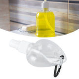 2 Pcs 50ml Travel Keychain Bottles Portable Plastic Clear Leakproof Refillable Empty Squeeze Container for Hand SoapHeart Shaped