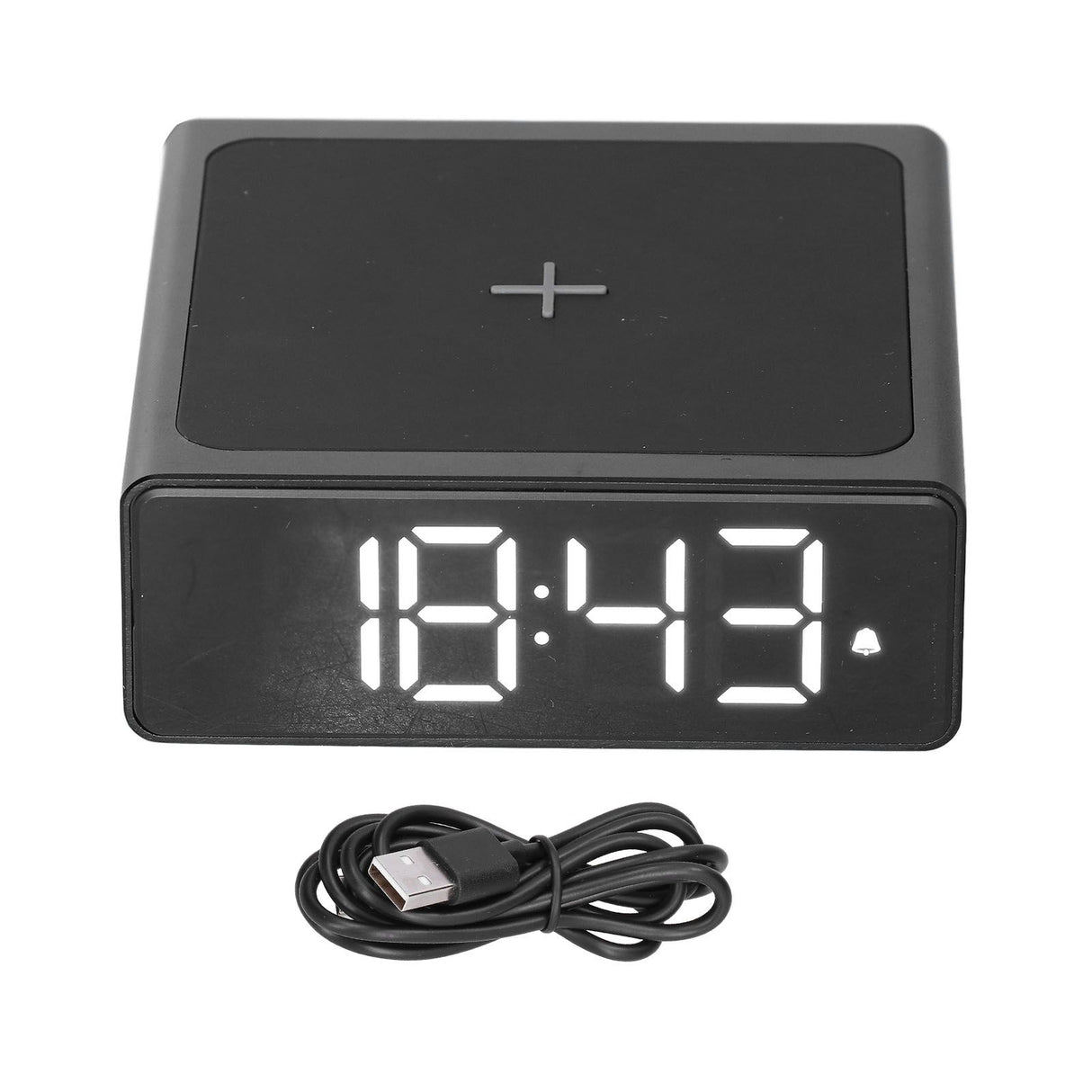 Digital Alarm Clock 3 In1 LED Desktop Digital Clock with Wireless Charging USB Power Supply for Bedroom Bedside Office