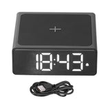 Digital Alarm Clock 3 In1 LED Desktop Digital Clock with Wireless Charging USB Power Supply for Bedroom Bedside Office