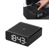 Digital Alarm Clock 3 In1 LED Desktop Digital Clock with Wireless Charging USB Power Supply for Bedroom Bedside Office