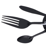 Black Kitchen Wall Clock Removable Modern Cutlery Kitchen Spoon Fork Wall Clock Home Decoration
