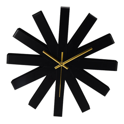 Living Room Clock Stainless Steel Silent Movement Creativity Wall Clock Modern DecorBlack
