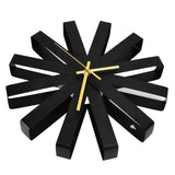 Living Room Clock Stainless Steel Silent Movement Creativity Wall Clock Modern DecorBlack