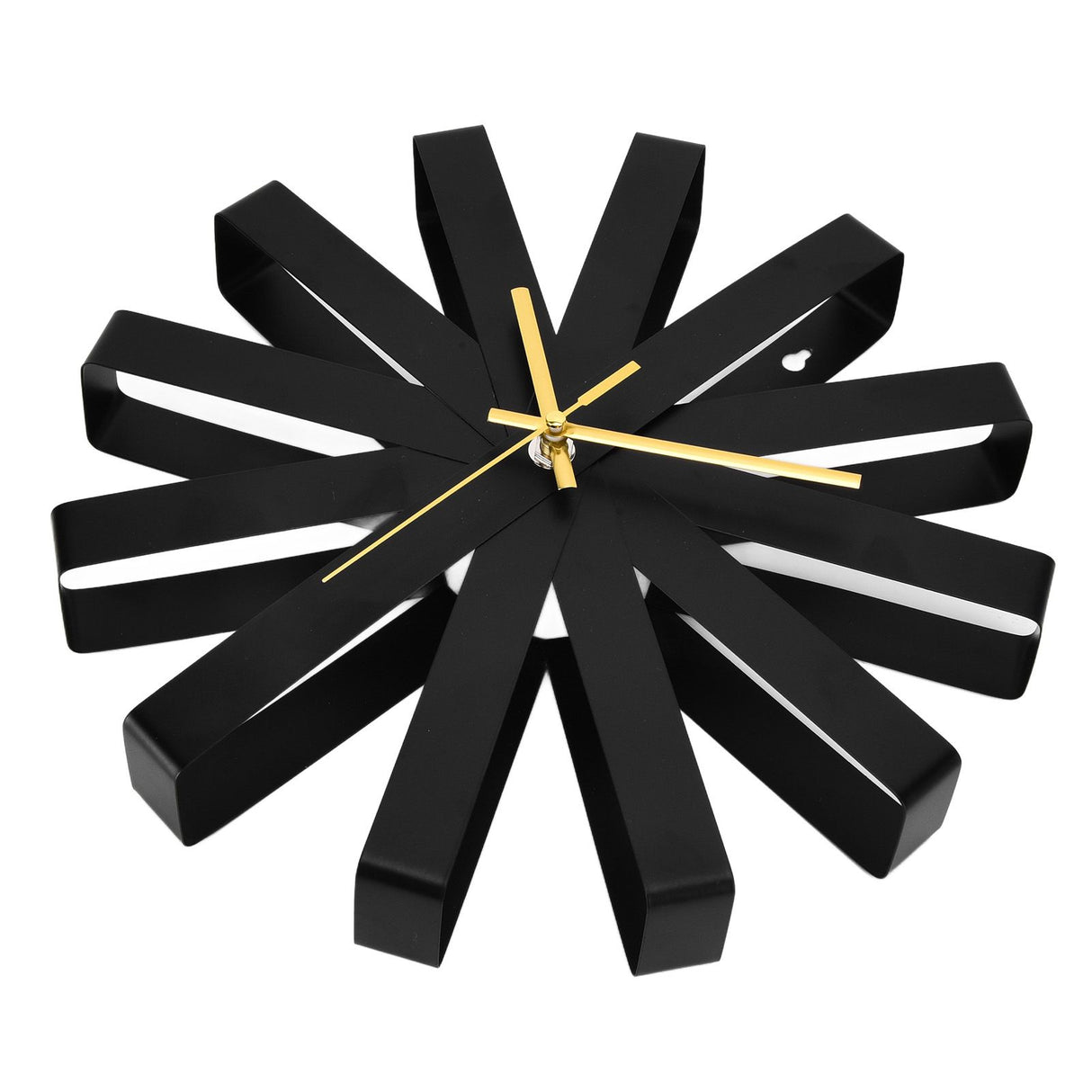 Living Room Clock Stainless Steel Silent Movement Creativity Wall Clock Modern DecorBlack