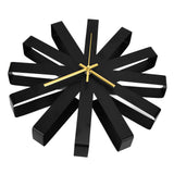 Living Room Clock Stainless Steel Silent Movement Creativity Wall Clock Modern DecorBlack