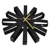 Living Room Clock Stainless Steel Silent Movement Creativity Wall Clock Modern DecorBlack - Extra Image