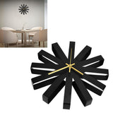 Living Room Clock Stainless Steel Silent Movement Creativity Wall Clock Modern DecorBlack - Extra Image