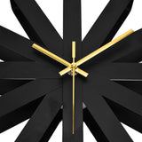 Living Room Clock Stainless Steel Silent Movement Creativity Wall Clock Modern DecorBlack