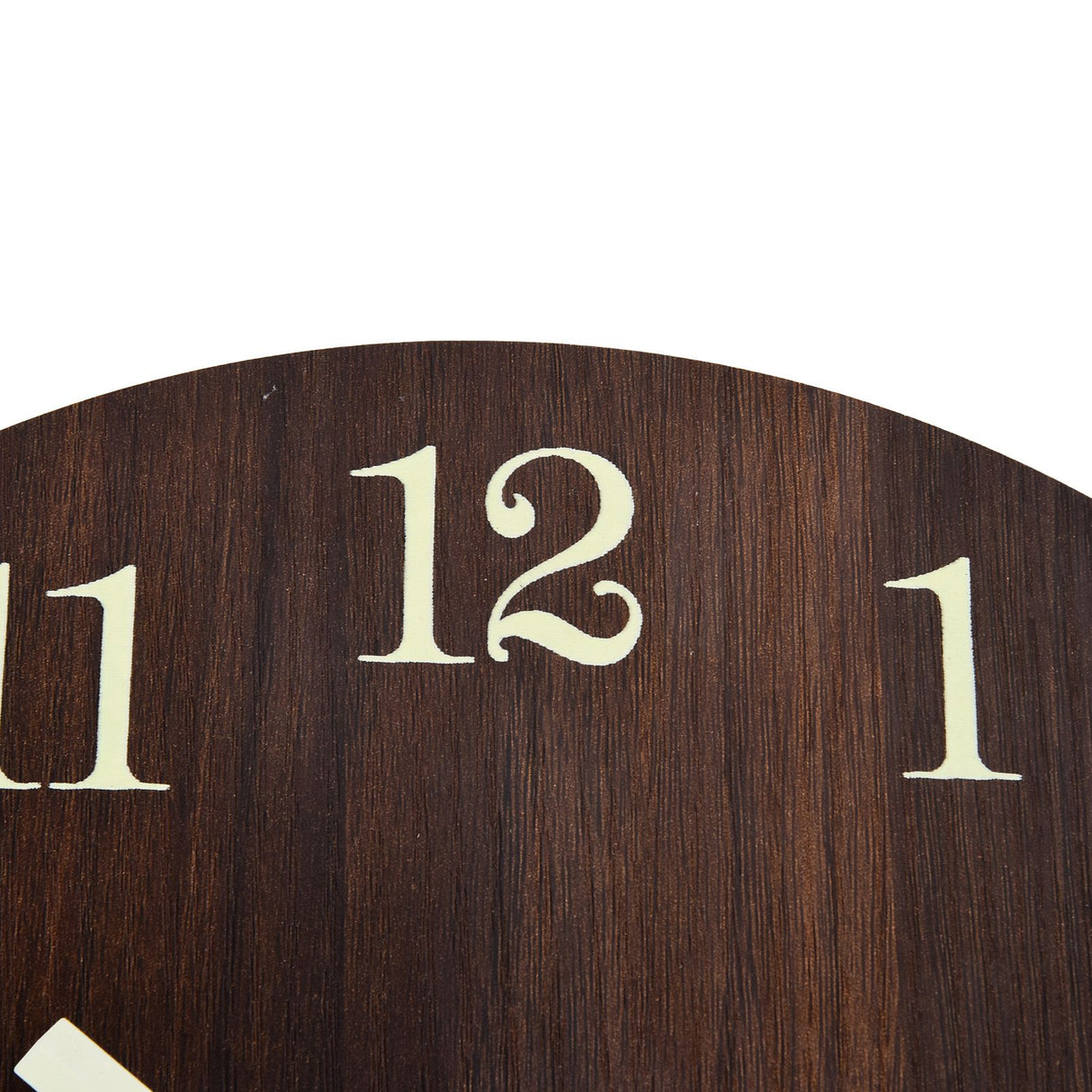 Wood Wall Clock Retro Style Quiet Silent Quartz Movement 3D Luminous Retro Wall Clock for Bedroom Office Kitchen