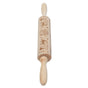 Christmas Rolling Pin Christmas Embrossed Wooden Rolling Pins with Reindeer Pattern for Baking Cookies Kitchen Tool