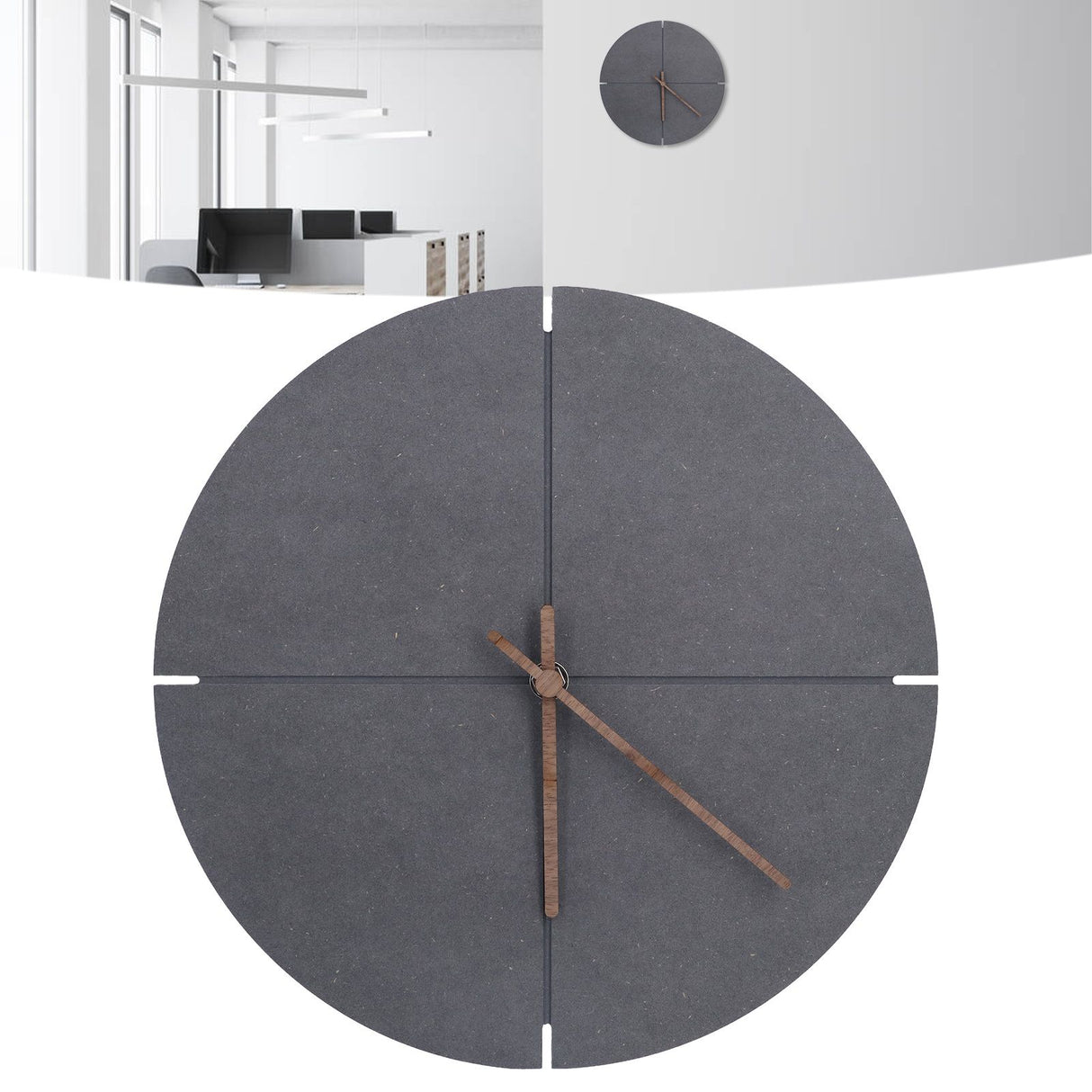 Nordic Style Simple Wooden Wall Clock Quartz Movement Wall Clock for Office Living Room