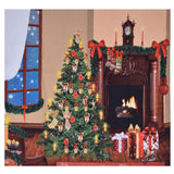 Christmas Tapestry Multi Purpose Exquisite Appearance Polyester Fiber Christmas Wall Tapestry150x150cm