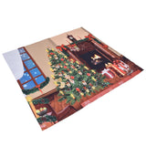 Christmas Tapestry Multi Purpose Exquisite Appearance Polyester Fiber Christmas Wall Tapestry150x150cm - Rear View