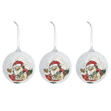 3PCS Christmas Ball Foam Hanging Christmas Tree Ornament for Festival Party DecorationWhite