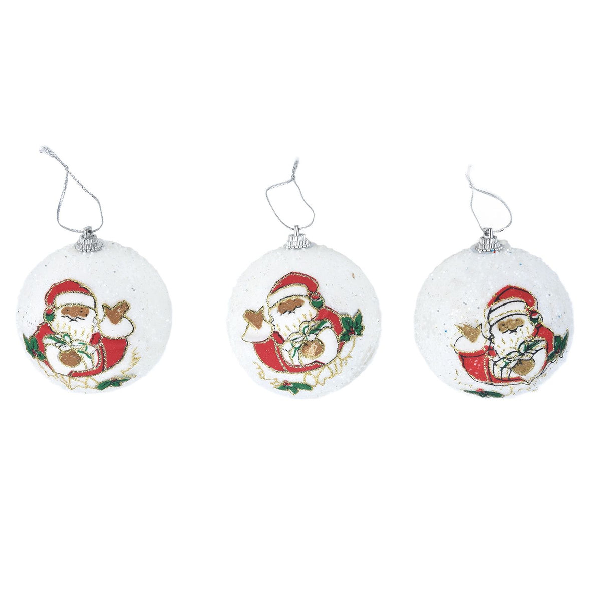 3PCS Christmas Ball Foam Hanging Christmas Tree Ornament for Festival Party DecorationWhite
