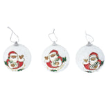 3PCS Christmas Ball Foam Hanging Christmas Tree Ornament for Festival Party DecorationWhite - Side View