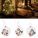 3PCS Christmas Ball Foam Hanging Christmas Tree Ornament for Festival Party DecorationWhite