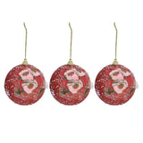 3PCS Christmas Ball Foam Hanging Christmas Tree Ornament for Festival Party DecorationRed