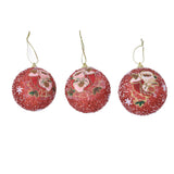 3PCS Christmas Ball Foam Hanging Christmas Tree Ornament for Festival Party DecorationRed
