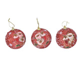 3PCS Christmas Ball Foam Hanging Christmas Tree Ornament for Festival Party DecorationRed