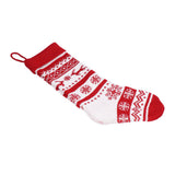 Large Knitted Christmas Stocking with Candy Bag Lovely Christmas Decorations Hanging StockingsDouble Deer - Side View