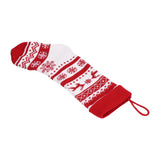 Large Knitted Christmas Stocking with Candy Bag Lovely Christmas Decorations Hanging StockingsDouble Deer - 45-Degree Angle