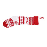 Large Knitted Christmas Stocking with Candy Bag Lovely Christmas Decorations Hanging StockingsDouble Deer