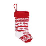Large Knitted Christmas Stocking with Candy Bag Lovely Christmas Decorations Hanging StockingsDouble Deer