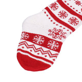 Large Knitted Christmas Stocking with Candy Bag Lovely Christmas Decorations Hanging StockingsDouble Deer - Extra Image