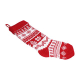 Large Knitted Christmas Stocking with Candy Bag Lovely Christmas Decorations Hanging StockingsChristmas Trees - Front View