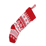 Large Knitted Christmas Stocking with Candy Bag Lovely Christmas Decorations Hanging StockingsChristmas Trees - Side View