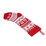 Large Knitted Christmas Stocking with Candy Bag Lovely Christmas Decorations Hanging StockingsChristmas Trees - Top-Down View