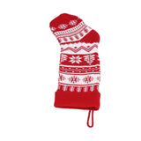 Large Knitted Christmas Stocking with Candy Bag Lovely Christmas Decorations Hanging StockingsChristmas Trees - Close-Up Angle