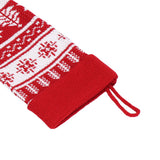Large Knitted Christmas Stocking with Candy Bag Lovely Christmas Decorations Hanging StockingsChristmas Trees - Extra Image