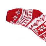 Large Knitted Christmas Stocking with Candy Bag Lovely Christmas Decorations Hanging StockingsChristmas Trees - Extra Image